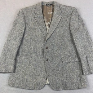 Jos A Bank Blazer Herren 48 grau braun Harris Tweed Wolle handgewebt Fischgrät - Bild 1 von 16