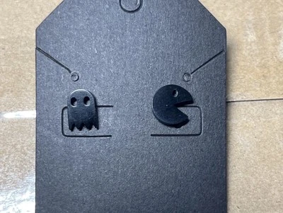 Pendientes Pac-Man Acero Inoxidable Negro Unisex Nuevos Foto 1 de 4