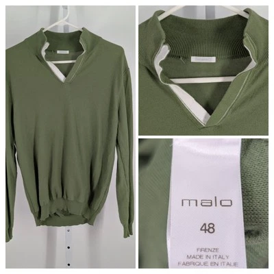 Suéter Tejido Italiano Etro Milano Vintage Y2K Verde Atómico Chartreuse 48 Músculos  Foto 1 de 4