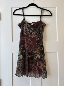 Urban Outfitters Women S Tank Top Mini Slip Dress Multicolored Flowy Lined NWOT - Picture 1 of 9