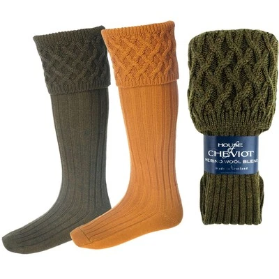 House Of Cheviot Rannoch Chunky Cross Stitch Pattern Top Wellington Sock S M L