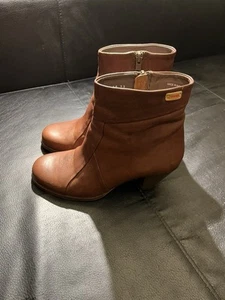 Camper Womens Brown Leather Mid Heel Ankle Boots Zip UK 6 EU 39 - Imagen 1 de 14