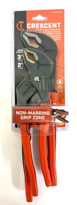 2 PIEZAS ALICATES DE LENGÜETA Y RANURA 10" Y 12" V-JAW CRESCENT RT400SGSET2R-05 Foto 1 de 4