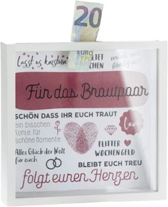 3D Spardose "Für das Brautpaar", ca. 17 × 17 × 4,5 cm - Bild 1 von 1