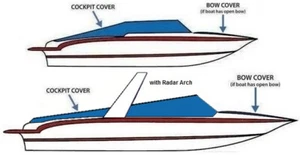 CHAPARRAL BOATS 21 SSI BLACK BOW COVER # 10.03143 - Picture 1 of 3