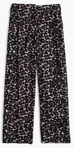 NUEVO CON ETIQUETAS COLECCIÓN J.CREW 6 Pantalón plisado pierna ancha en encaje francés NEGRO E6534 $495 - Imagen 1 de 8