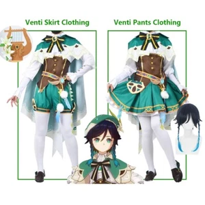 Juego Genshin Impact Venti Disfraz Cosplay Conjunto Completo Capa Halloween Carnaval - Imagen 1 de 19