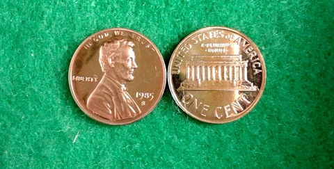 1985- S  Gem   PROOF  Lincoln Memorial  Cent  Great Coin  Free  Shipping Cover
