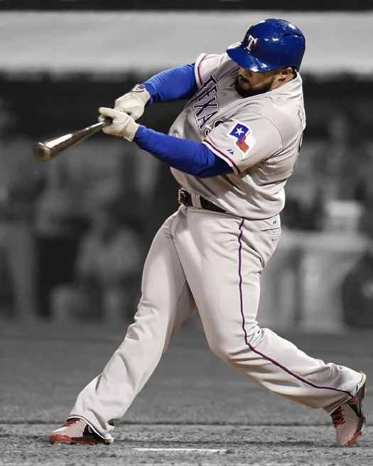 Póster de béisbol con impresión de foco de foto brillante 8x10 de los Rangers de Texas Foto 1 de 1