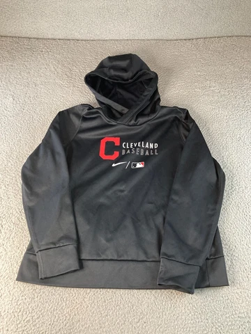 Cleveland Indians Nike Baseball Authentic Hoodie Mens Large Pullover MLB Dri-Fit Cover