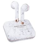 Happy Plugs Wireless Heaphones Earbuds Air 1 Plus Bluetooth Marble White