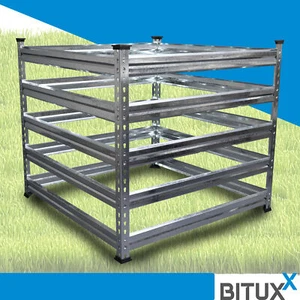 Komposter Kompostierer Wetterfest Metall Garten 100x100cm BITUXX - Bild 1 von 4