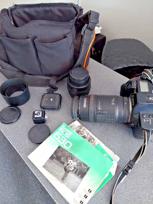 Canon EOS 630 35mm FILM SLR Analog camera body Canon Zoom Lens Ef 70/210mm f4 - Image 1 of 4