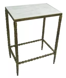 Marble End Table in Burnished Gold - Picture 1 of 1