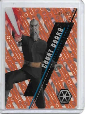 2016 Topps Star Wars High Tek COUNT DOOKU ORANGE MAGMA DIFFRACTOR #3/25 SW-49! - Image 1 of 2