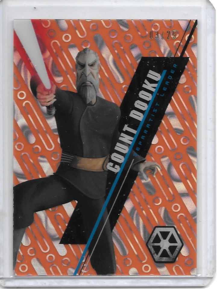 2016 Topps Star Wars High Tek COUNT DOOKU ORANGE MAGMA DIFFRACTOR #3/25 SW-49! - Image 1 of 2
