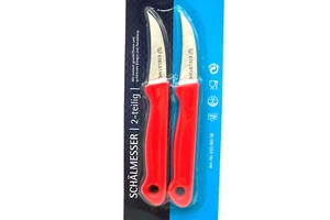 Schälmesser - Küchenmesser, 2 Stück, gebogene Klinge, konisch geschliffen Gräwe - Bild 1 von 4