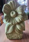 Vintage McCoy Pottery Sunflower Vase in Green 1953 Made in USA