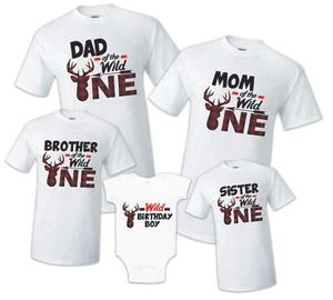 Wild One Birthday Shirt Family, Matching Shirts, Party, celebration reunion dad - Picture 1 of 12