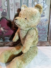 rare teddy bear ours ancien long nez - Mohair vert bourgogne - 50 cm - Origine ?