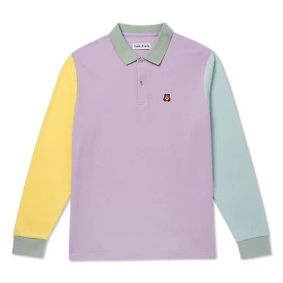 New! Teddy Fresh bear patch polo - Small - long sleeve pastel shirt top h3h3 - Image 1 of 4