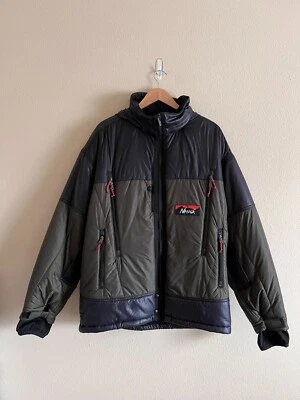 Chaqueta acolchada Junya Watanabe Nanga en bloques de colores - Talla grande - Oliva - NUEVA Foto 1 de 4