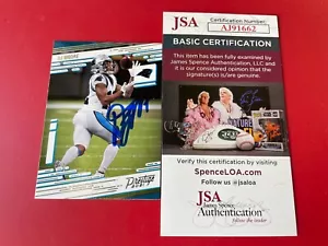 Tarjeta Panini Prestige 2021 DJ Moore Bears firmada automática JSA certificado de autenticidad - Imagen 1 de 2