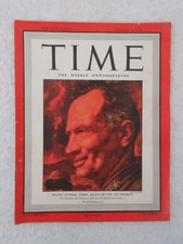Vintage TIME Magazine August 9, 1943 MAJOR GENERAL TERRY ALLEN 1st DIV. on Cover