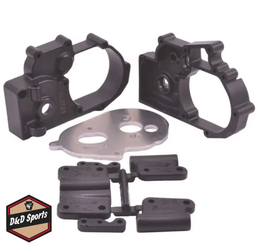 RPM 73612 - Gearbox Housing and Rear Mounts, Black: Traxxas 2WD Vehicles - Image 1 of 1