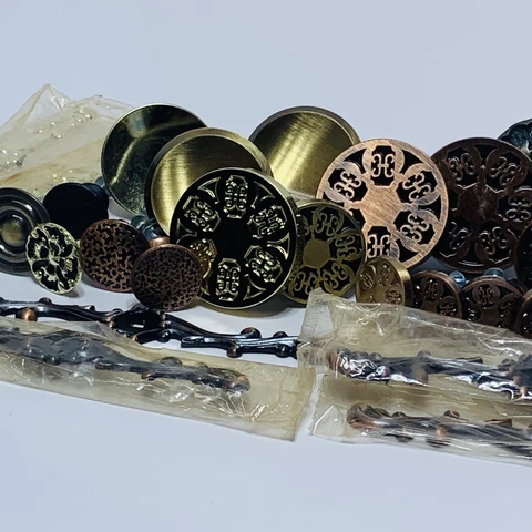 Drawer Knob Pull Lot of (37) Jaybee JB Ornate Brass Copper Vtg Cabinet Closet Cover