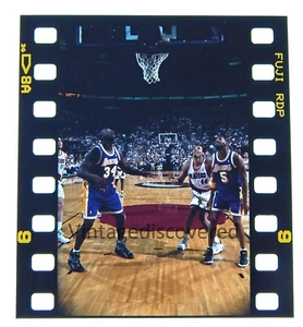 Foto transparente Shaquille O'Neal LA Lakers 1998 original vintage 35 mm  - Imagen 1 de 1