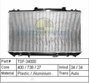 Radiator - fits Toyota Camry 2002-2006 2.4l ACV36R - Motorkool TSF-34000 - Picture 1 of 2
