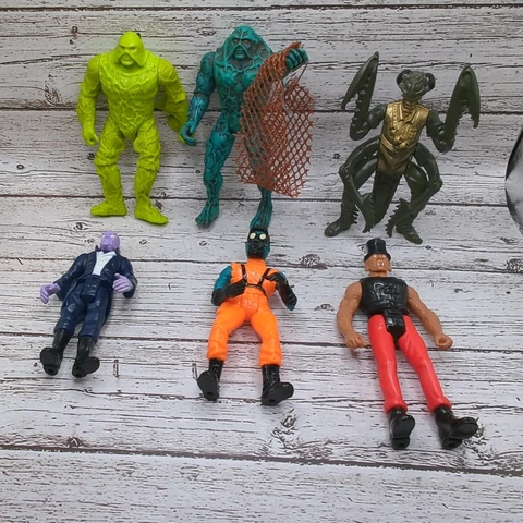 Kenner DC Comics 1990 Swamp Thing 6 Action Figure Lot Arcane Transducer Mantis Cover