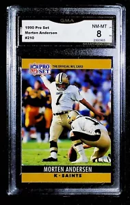 1990 Pro Set #210 Morton Andersen GMA 8 NM-MT - Foto 1 di 2