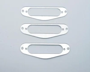 NEW 3 Mounting ring single PU - argent miroir - plat - pour tele, strat etc - Bild 1 von 3