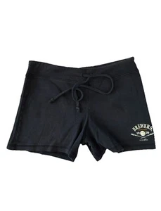 Navy Milwaukee Brewers Womens Cotton  Knit Shorts Medium Genuine Merchandise - Picture 1 of 8