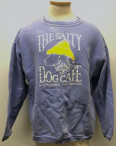 SUDADERA HOMBRE THE SALTY DOG CAFÉ VINTAGE DESTEÑIDA PÚRPURA CUELLO REDONDO DESGASTADA XL - Imagen 1 de 7