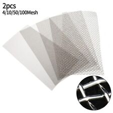 Filter Screen Wire Sheet 20 X 30cm 2pcs Silver Stainless Steel Braided