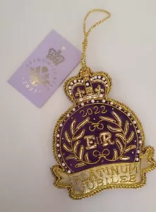 Royal Collection Trust Beaded Ornament Queen Elizabeth Platinum Jubilee Crown - Picture 1 of 2
