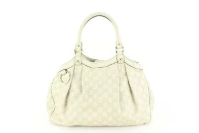 Gucci Beige Guccissima Cuero GG Mediano Sukey Hobo 74gz429s Foto 1 de 4