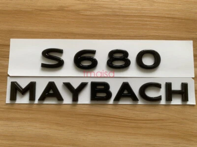 Gloss Black S680 Maybach Number Trunk Letters Badge Emblems Sticker For Benz - Image 1 of 4