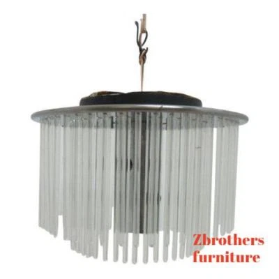 Vintage Mid Century Lightolier  Swizzle Sticks Hanging Light Chandelier Lamp - Image 1 of 4