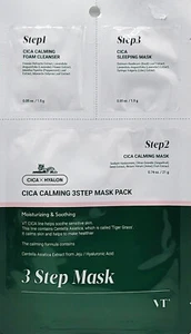 VT Cosmetic/Cica Calming 3 Step Mask Pack/ 10-15 Sheets/Tiger Grass/Korea - Picture 1 of 2