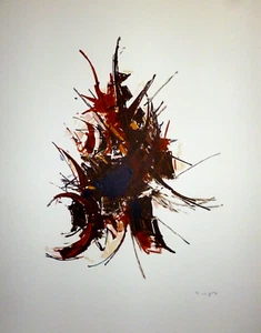 Bernard Lignon original signierte Lithographie Abstrakte Kunst Abstraktion Abstract - Bild 1 von 1