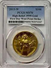 2015-W 1oz Gold American Liberty High Relief PCGS MS-70 First Day