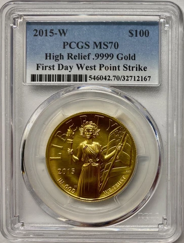 2015-W 1oz Gold American Liberty High Relief PCGS MS-70 First Day Cover