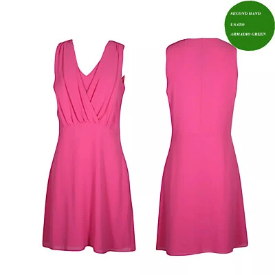 Abito donna MOTIVI smanicato chiffon foderato scollo a v TAGLIA 44 nuovo - Immagine 1 di 4