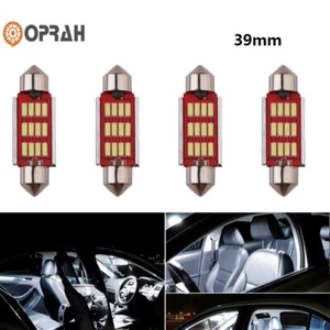 4x CANBUS White Turnk 39mm Festoon 4014 20SMD C5W Car LED Dome Door Light Bulbs - Imagen 1 de 6