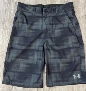 Under Armour Boys Lot Of 2 Golf Shorts Gray w Golf Clubs Green/Black Plaid Sz 14 - Picture 1 of 16