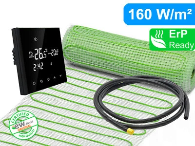 EW DIREKT Elektrische Fußbodenheizung UltraPro für Fliesen 160 W/m² mit Thermostat RT-50